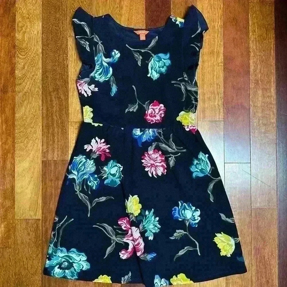 Joe Fresh | Dark blue floral  dress size S - M - Picture 1 of 3
